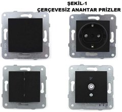 Viko Artline Novella SİYAH Renk Anahtar ve Priz Çeşitleri HDMI Konnektör