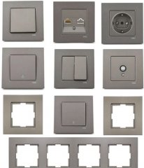 Viko Artline Novella ANTRASİT Anahtar ve Priz Çeşitleri USB Şarj Prizi 5V-2A