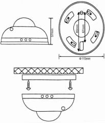 CATA CT-9243 360 Derece Hareket Sensörü, Beyaz