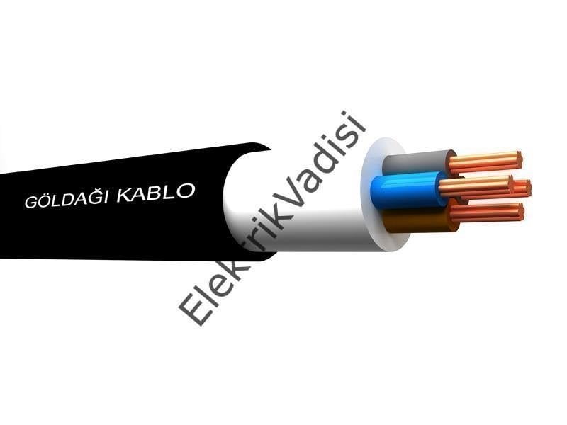 Göldağı 3x2.5 NYY Yeraltı Zırhsız Tam Bakır TSE Kablo 1 METRE