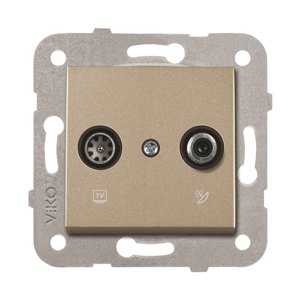 Viko Artline Novella BRONZ Renk Anahtar ve Priz Çeşitleri İkili Uydu Prizi TV-SAT