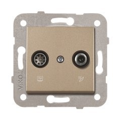 Viko Artline Novella BRONZ Renk Anahtar ve Priz Çeşitleri İkili Uydu Prizi TV-SAT
