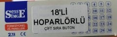 Simge 18 li Sesli Görüntüsüz Hoparlörlü Zil Butonu Paneli Çift Sıra