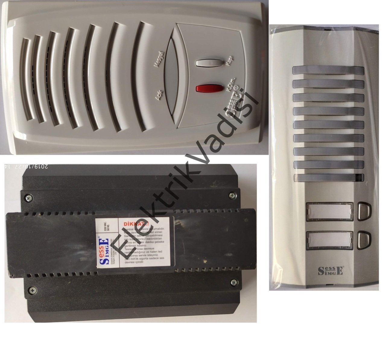 Simge Görüntüsüz Sesli Diafon Komple Dış Panel Çift Sıra 11 Daire