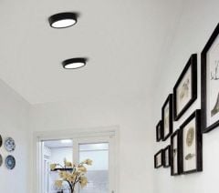 Cata 18w Led Panel Yuvarlak Sıva Üstü Siyah Kasa Günışığı Ct-5235G