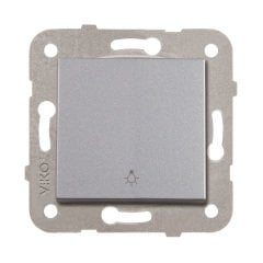 Viko Novella Light Yaylı Anahtar ÇERÇEVESİZ- Gümüş