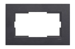 Viko Novella Eloxal Siyah İkili Sivaaltı Priz İçin Çerçeve - 92192319