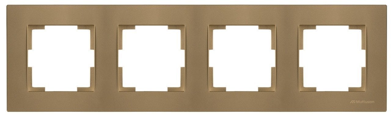 Mutlusan Rita Serisi Anahtar ve Priz Çeşitleri Antik Altın - Dörtlü Çerçeve