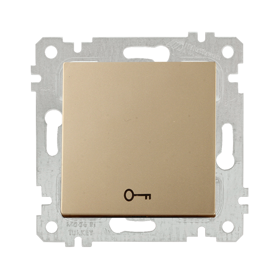 Mutlusan Rita Serisi Anahtar ve Priz Çeşitleri Antik Altın - Zil Anahtarı