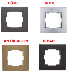 Mutlusan Rita Serisi Anahtar ve Priz Çeşitleri Füme - Dimmer 600W