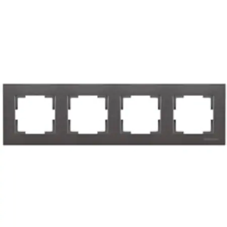 Mutlusan Rita Serisi Anahtar ve Priz Çeşitleri Füme - Dörtlü Çerçeve