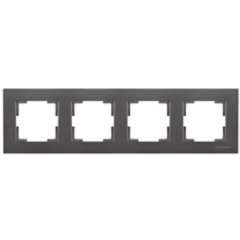 Mutlusan Rita Serisi Anahtar ve Priz Çeşitleri Füme - Dörtlü Çerçeve