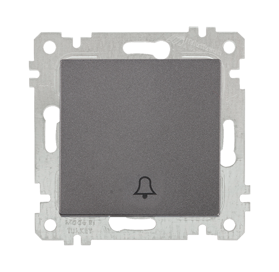 Mutlusan Rita Serisi Anahtar ve Priz Çeşitleri Füme - Zil Anahtarı