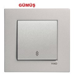 Viko Artline Novella GÜMÜŞ Renk Anahtar ve Priz Çeşitleri Altılı Çerçeve