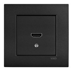 Viko Artline Novella Serisi HDMI Konnektör Çerçeveli Antrasit