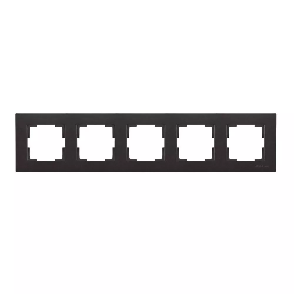 Mutlusan Rita Serisi Anahtar ve Priz Çeşitleri Siyah - Beşli Çerçeve