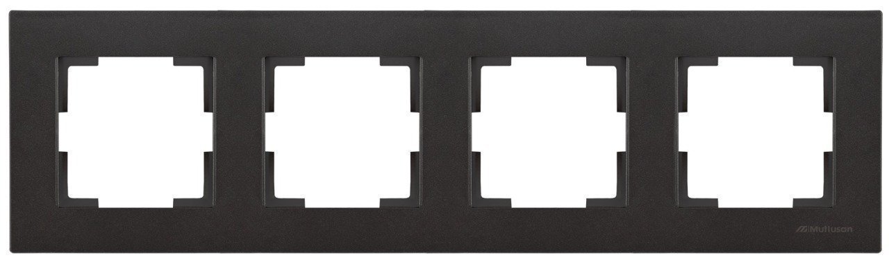 Mutlusan Rita Serisi Anahtar ve Priz Çeşitleri Siyah - Dörtlü Çerçeve