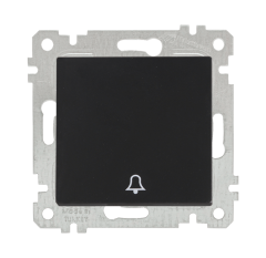 Mutlusan Rita Serisi Anahtar ve Priz Çeşitleri Siyah - Zil Anahtarı