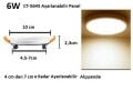 Cata Yuvarlak Kasa Ayarlı Led Paneller 6W - Günışığı - Ct-5645g