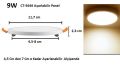 Cata Yuvarlak Kasa Ayarlı Led Paneller 9W - Günışığı - Ct-5646g