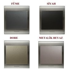 Viko Panasonic Thea Blu Inox Serisi Anahtar ve Priz Çeşitleri Topraklı Priz - Siyah