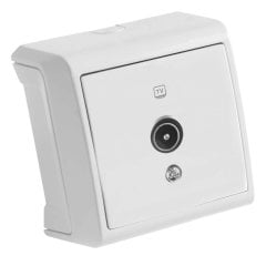 Viko Vera Beyaz Sıva Üstü Topraklı Priz Anahtar Serisi Tekli Nümeris Telefon