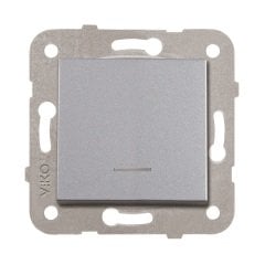 Viko Novella Işıklı Anahtar ÇERÇEVESİZ- Gümüş