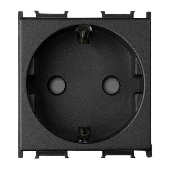 Viko Panasonic Modüler Siyah Topraklı Priz Çk Alt+Kapak 2M - WVTT22121BL-TR