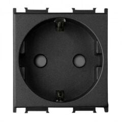 Viko Panasonic Modüler Siyah Topraklı Priz Çk Alt+Kapak 2M - WVTT22121BL-TR