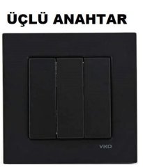 Viko Artline Novella SİYAH Renk Anahtar ve Priz Çeşitleri
