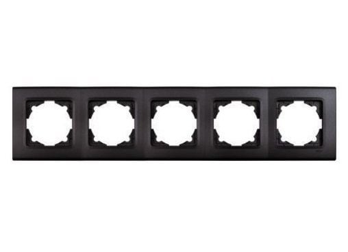Viko Linnera Gece Siyahı Anahtar ve Priz Çeşitleri Beşli Çerçeve