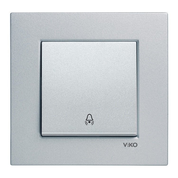 Viko Artline Novella GÜMÜŞ Zil Anahtarı Çerçeveli - 92605006