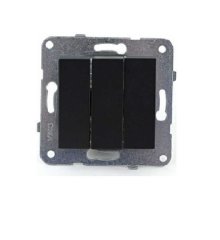 Viko Artline Novella SİYAH Renk Anahtar ve Priz Çeşitleri Üçlü Anahtar