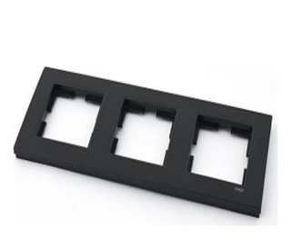 Viko Artline Novella SİYAH Renk Anahtar ve Priz Çeşitleri Üçlü Çerçeve