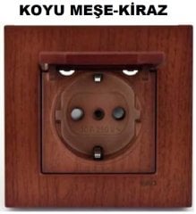 Novella FÜME Kapaklı Topraklı Priz Çerçeveli Viko Artline - 92605412