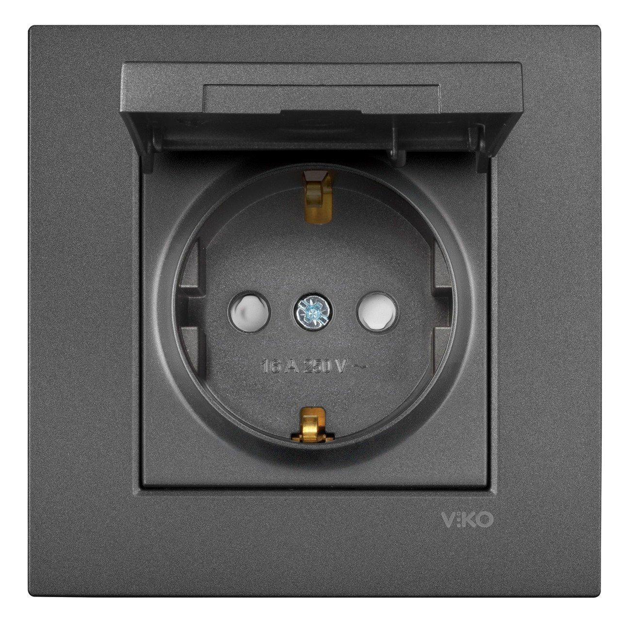 Novella FÜME Kapaklı Topraklı Priz Çerçeveli Viko Artline - 92605412