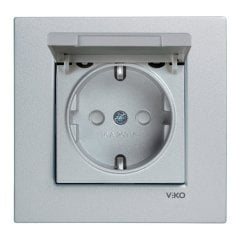 Novella FÜME Kapaklı Topraklı Priz Çerçeveli Viko Artline - 92605412