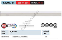 Cata 12W 90 Cm Ledli Yatay Bant Armatürü Beyaz Günışığı Ct-2468 Beyaz