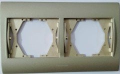 Panasonic Thea Blu Inox Matt+Dore İkili Çerçeve  - WBTF08025IM-TR