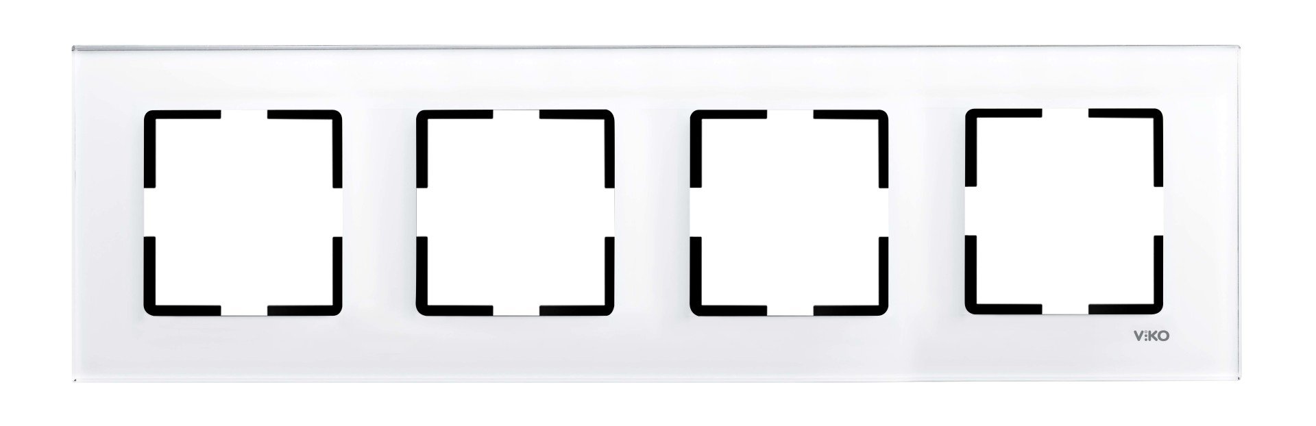 Viko Novella Cam Düz Beyaz Dörtlü Çerçeve - 92192244