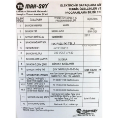 Makel Monofaze Elektronik Sayaç