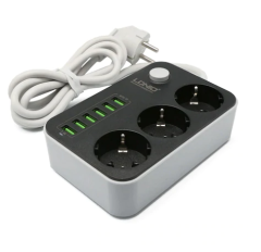 Ldnıo Akım Korumalı 6 Usb Şarj Yuvalı 3Lü Priz 5V