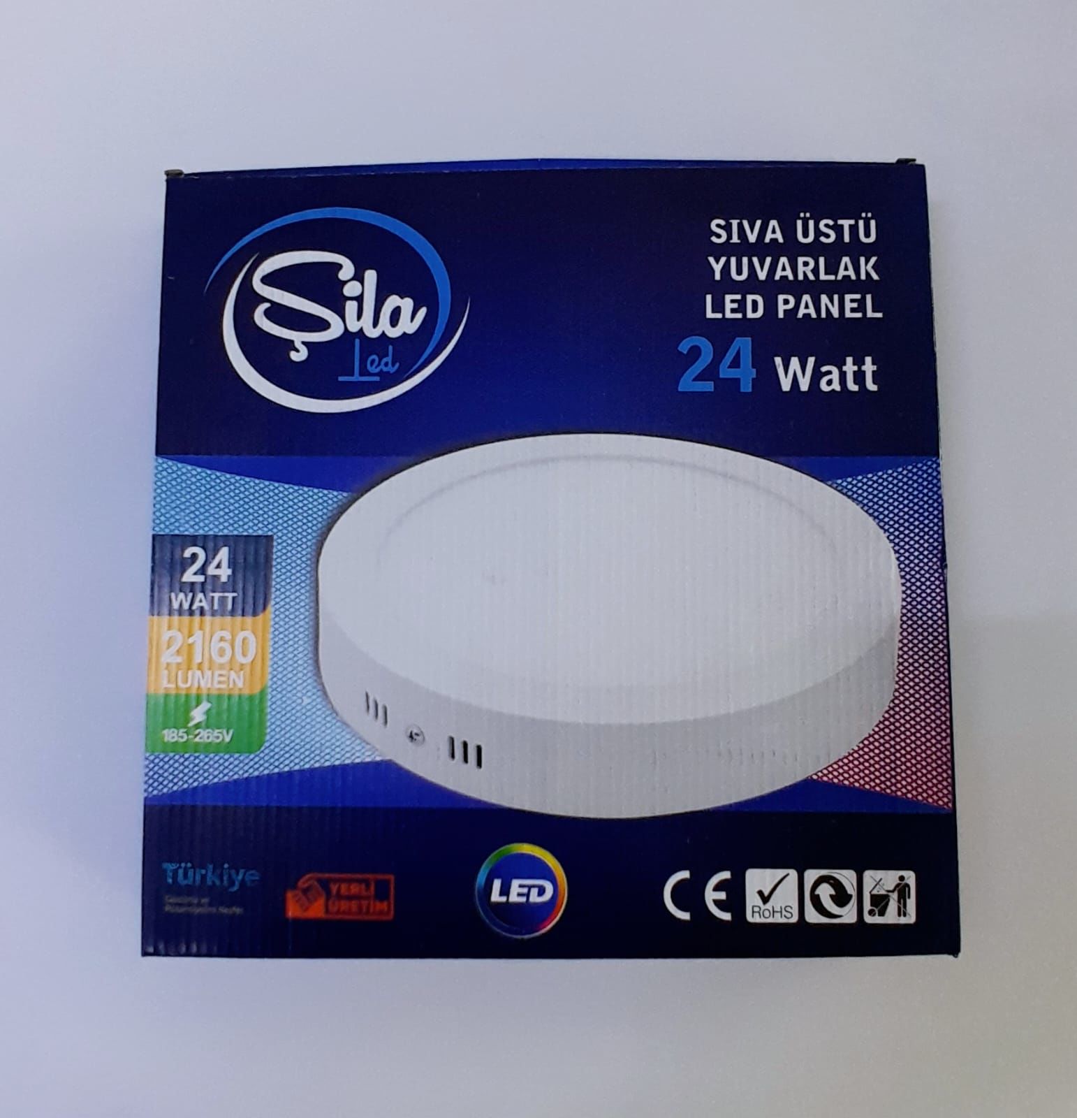 24 WATT SIVA ÜSTÜ YUVARLAK LED PANEL (30X30 ) ŞİLA