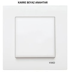 Viko Karre/Meridian Beyaz/Krem Tekli Anahtar