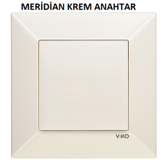 Viko Karre/Meridian Beyaz/Krem Tekli Anahtar