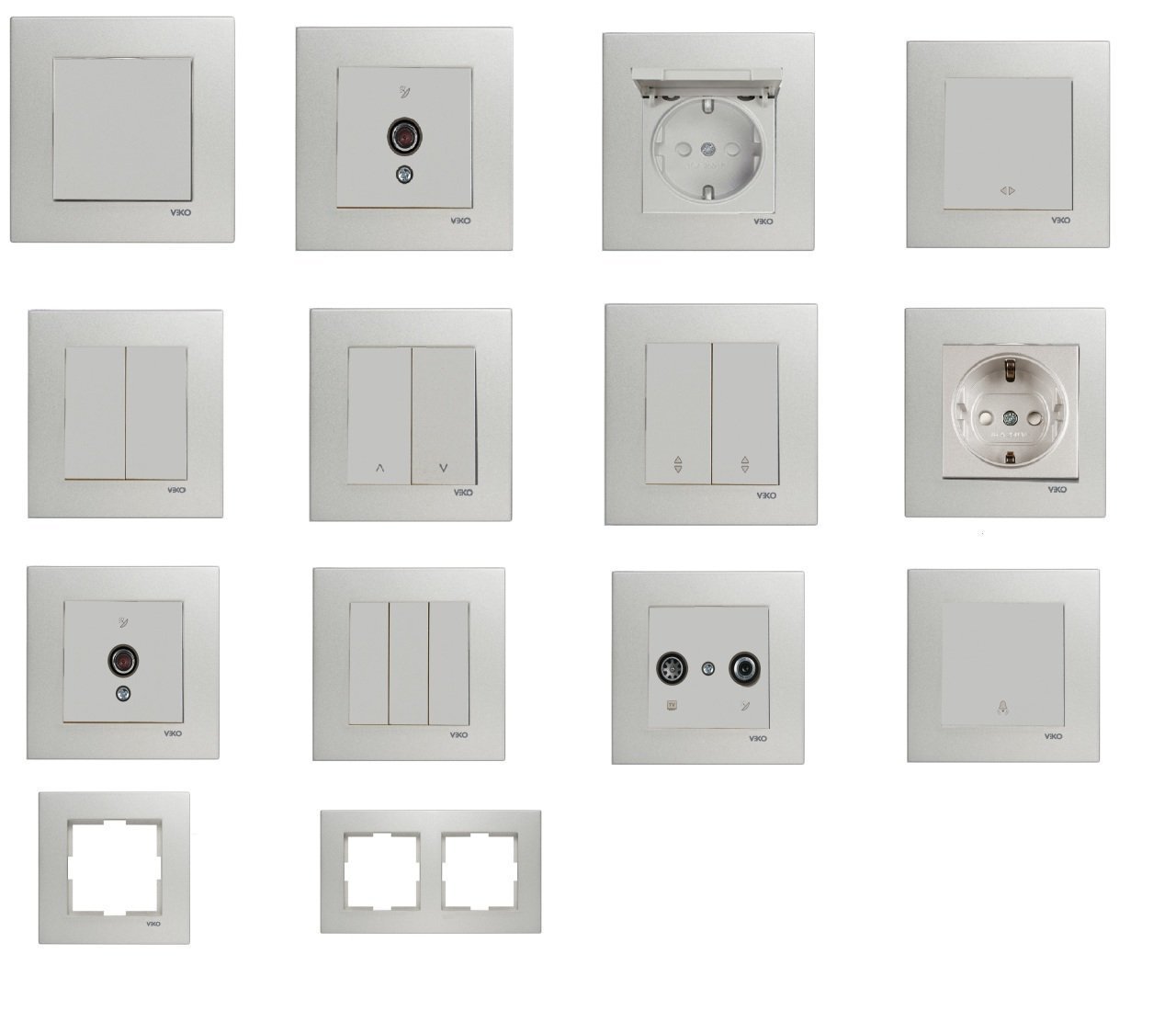Viko Artline Novella SATEN Renk Anahtar ve Priz Çeşitleri Tekli Sıva Üstü Kasa