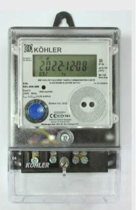 Köhler Monofaze Elektronik Sayaç