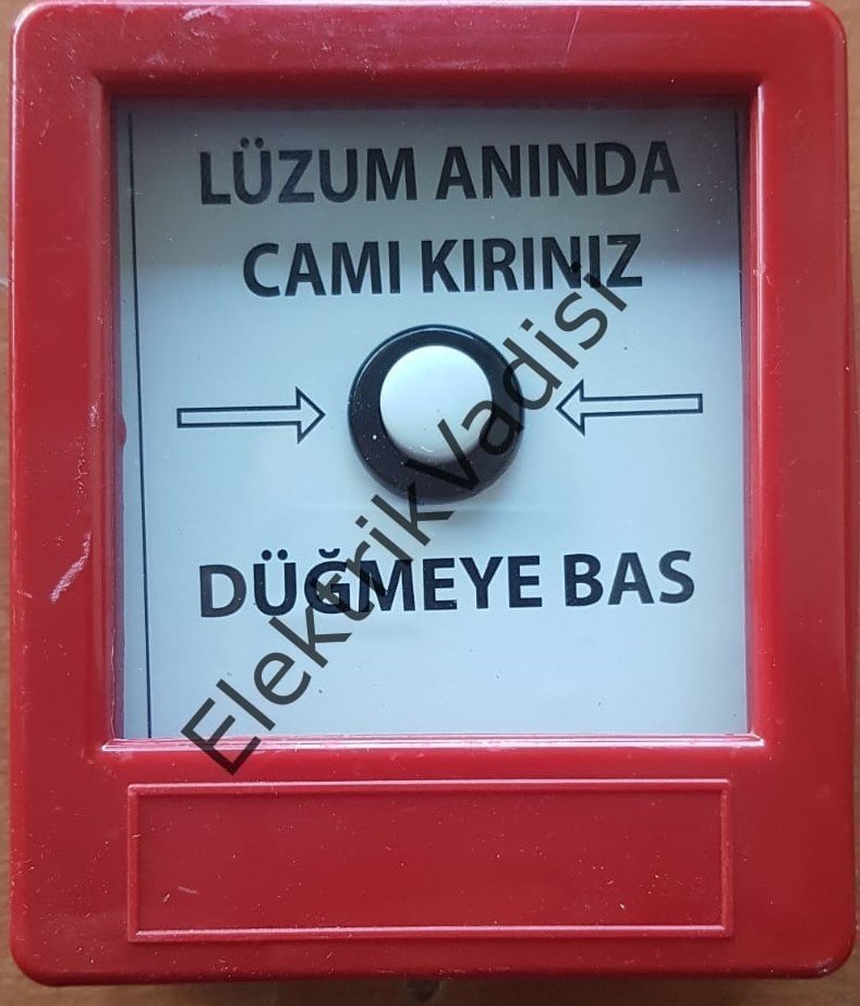 Yangın İhbar Butonu Sıva Üstü Kare
