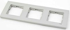 Viko Novella METALİK BEYAZ Renk Anahtar ve Priz Çeşitleri Dörtlü Çerçeve