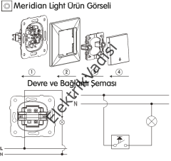 Viko Karre/Meridian Beyaz/Krem Light